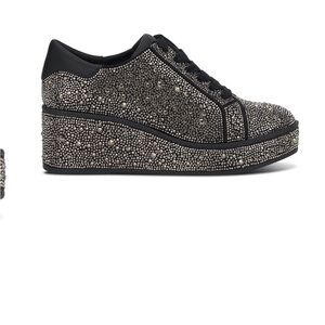 I.N.C INTERNATIONAL CONCEPTS BLACK SIZE 9 PEWTER BLING MACYS